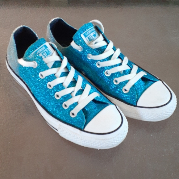 Converse Shoes - Converse blue glitter